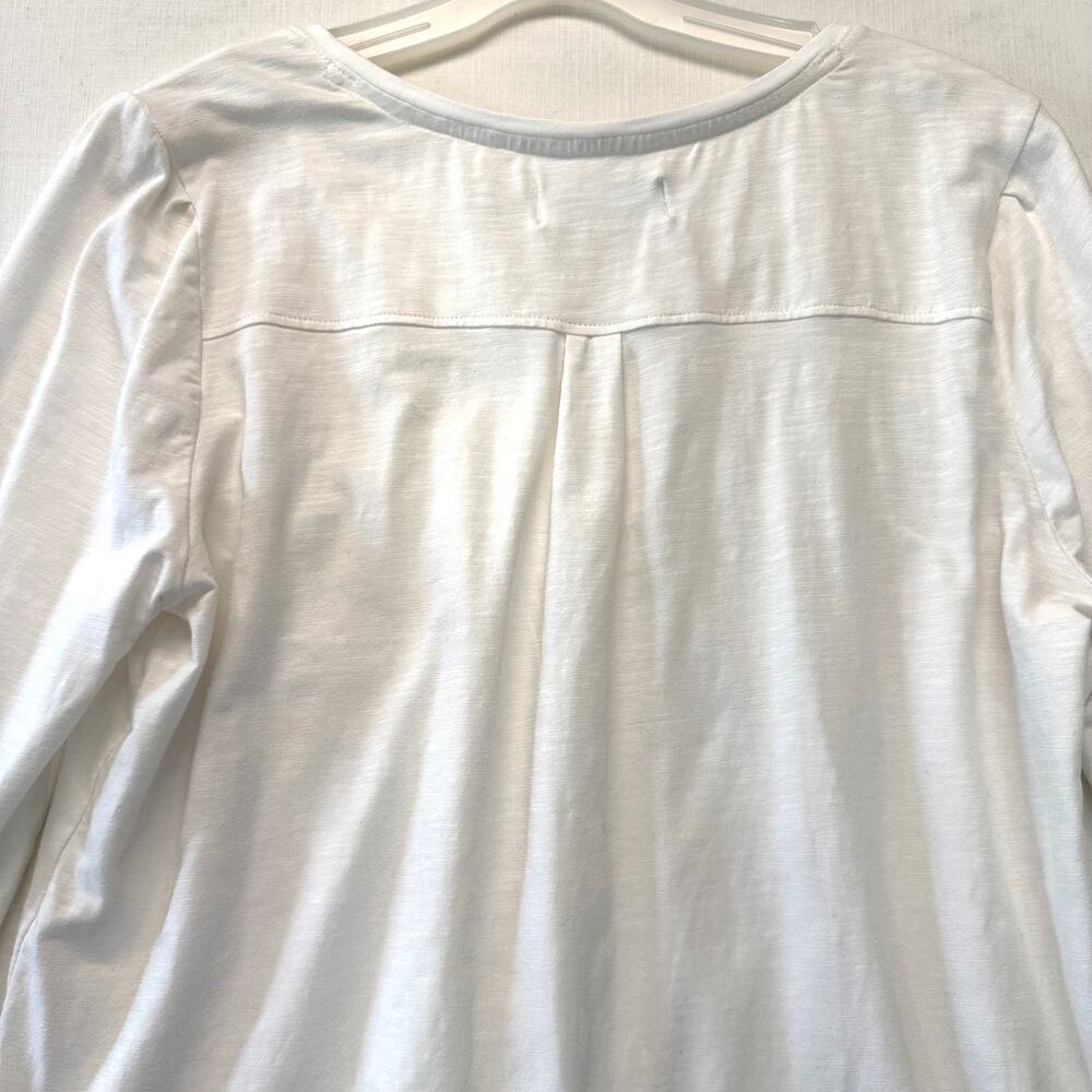 AVENTURA Organic Cotton Long Sleeve Shirt Women's Size L White Top - Picture 8 of 16